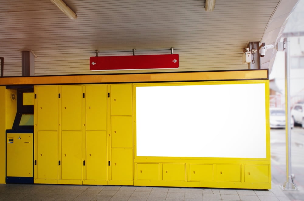 blank advertising billboard,Luggage Lockers