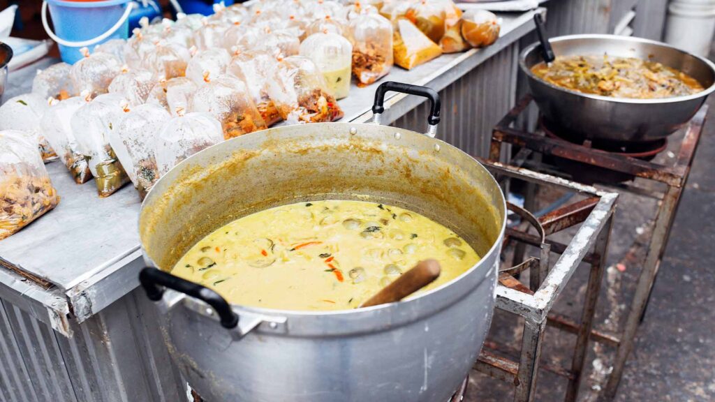 Street food soup