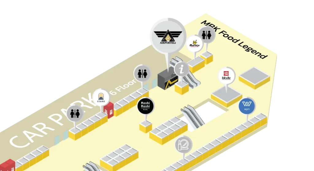 airportels at MBK map