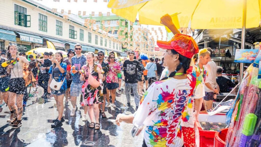 Songkran celebrations at khaosan road