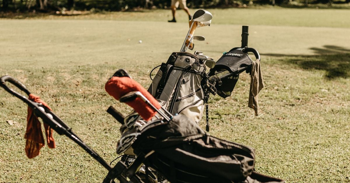 Golf bag arriving at a Phuket beach resort after intercity delivery from Bangkok