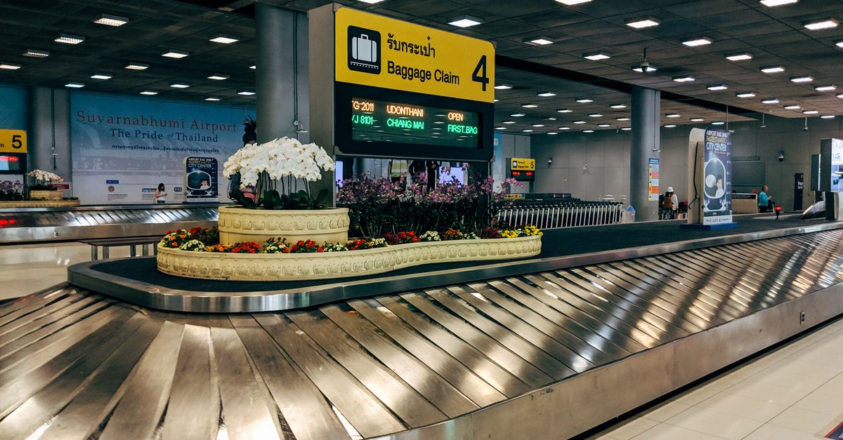 Baggage area at Suvarnabhumi Airport Bangkok