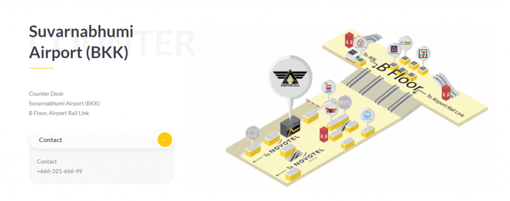 airports map,luggage delivery bangkok, luggage delivery suvarnabhumi airport